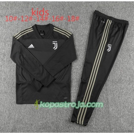 Juventus Barn Tränings Sweatshirtställ Svart 2018/19